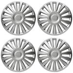 UKB4C 15" Lux Multi-Spoke Wheel Trims Hub Caps Covers Protectors Set of 4 ABS Plastic