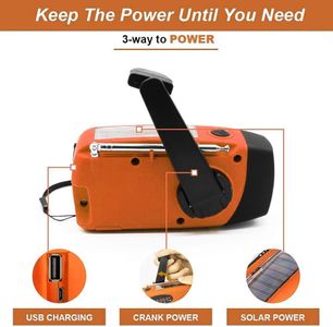 Solarbaby Wind Up Emergency Radio – Hand Crank Portable Weather Alert