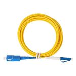 sourcing map LC to SC Fiber Optic Internet Cable, Optical Quick Connector 9.5ft, Single Mode Replacement Fiber Jumper Patch Cables Optical Extension Cord 2mm for Residential Fiber Networks