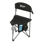 PORTAL Extra Large Quick Folding Tripod Stool with Backrest Fishing Camping Chair with Carry Strap