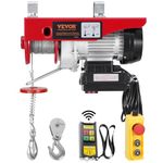 VEVOR Electric Hoist, 440 lbs 120V Electric Winch with 328 ft Wireless & 14 ft Wired Remote Control, 40 ft Single Cable Lifting Height, Single/Double Slings, Lift Hoist for Garage Warehouse Factory