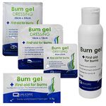 Qualicare Emergency First Aid Burns Care Scalds Sunburn Dressings Cooling Gel - 10cm x 10cm Dressing Triple Pack