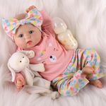 BABESIDE Reborn Dolls Girl - Bailyn 20-inch Realistic Baby Dolls Have the Soft Vinyl, Painted Hair, and Cute Outfit, She Looks and Feels Just like a Real-life Lifelike Baby