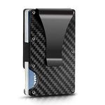 Carbon Fiber Wallet,RFID Blocking Card Holder for Slim Metal Wallet,Minimalist Money Clip