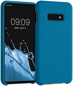 kwmobile Case Compatible with Samsung Galaxy S10e Case - TPU Silicone Phone Cover with Soft Finish - Caribbean Blue