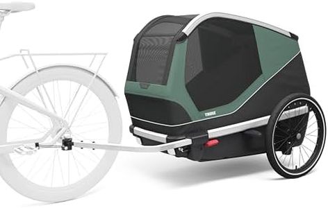 Thule Bexey pet Bike Trailer - Carrier for Small & Large Sized Dogs - Foldable Design - Easy to Connect to Bike - Padded Interior - Converts into Travel Crate - Durable Materials