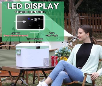 BINGI 18L Portable Car Fridge Freezer – Compressor, 12/24V DC & AC, -18°C to 15°C