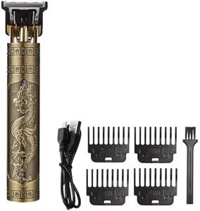 BYKOINE T9 Rechargeable Hair Trimmer – Professional Cordless Hair Clipper for Men, USB Rechargeable, Stainless Steel Blade, 90-Minute Runtime, Includes 4 Limit Combs