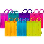 14-Pack Luggage Tags for Suitcases | Travel Tags for luggage | Bag Tags | Flexible Travel ID | Luggage Labels for Suitcases, Baggage & Bags | Luggage Tags in Assorted Colours