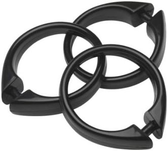 Carnation Home Fashions "Snap Plastic Shower Curtain Hooks, Black