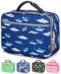 HOMESPON Insulated Kids Lunch Bag Thermal Meal Prep Tote School Lunch Box for Boys Girls (Shark)