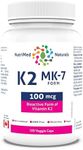 K2 MK-7 Vitamin 150 Veggie Caps - K2 Vitamin Supplement MK-7 Vitamin K-2 100 mcg - Heart Health - Cardiovascular Health - Blood Clotting - 3rd Party Tested - Formulated & Made in Canada