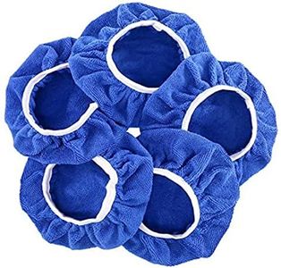 Glarks 5Pcs 9-10 Inch Car Polisher Pad Bonnet Soft Microfiber Polishing Bonnet Buffing Pad Cover For 9 and 10 Car Polisher