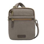 Travelon: Anti-Theft Courier Small N/s Slim Travel Bag - Stone Gray, Stone Gray, One Size, Antique