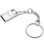 HAODIUSB88 Memory Stick 32 GB, Mini USB Stick 32 GB Waterproof Pen Drive Portable USB Flash Drive 32GB with Key Ring for PC Laptop Computers Tablet etc (Silver)