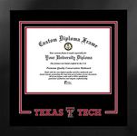 Campus Images NCAA Texas Tech Red Raiders Unisex Spirit Diploma Manhattan Black Frame with Bonus Lithograph, Black, One Size (TX960MBSD-1411)