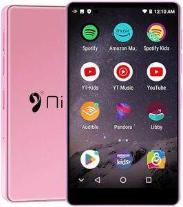 80GB MP3 Player with Bluetooth and WiFi,Kids MP3&MP4 Music Player with Spotify,Parental Controls,Amazon Music, YouTube,Audible,4.0" IPS Touch Screen Pink Android Player with Speaker,FM Radio,Up to 1TB