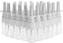 24 Pack Clear Empty Nose Spray Bottle, Reusable Nasal Bottle for Travel Case (0.35 Oz)