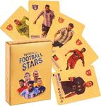 Bestie toys World Cup Soccer Star Cards, 55 Non-Repeated Football Cards, Soccer Star Collection Cards, Black Foil Trading Cards, Sports Souvenirs, Kids Adults, Soccer Fans (Gold)