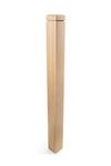 Sleek Modern Solid Red Oak Stair Newel Post with a Single Groove (3 1/2" x 3 1/2" x 48")