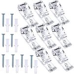 8 Sets Child Safety P-Clips, Blind Safety Clips for Cord, Blind Cord Safety Device Clear Roller Blind Clips for Vertical and Roman Roller Curtain Ball Chain Cord Control with Screws