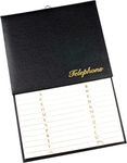 Esposti Address & Telephone Index | Vinyl Grained Cover & Hanging Hook | Black | Size 150 x 230mm