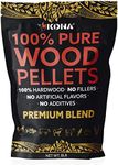 Kona Premium Blend Wood Pellets - Concentrated, Pure, Old Growth Hardwood Grilling Pellets - for BBQ, Smoker Tubes, Grills - 8 lbs Our Highest Rated in Blind Taste Testing