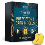 LA PURE 24K Gold Eye Treatment Mask | Eye Masks for Dark Circles, Anti Wrinkle Treatment, Under Eye Gel Pads, Eye Mask for Puffy Eyes, Skincare, Hydrating, Gifts for Women | 15 Pairs (Pack of 1)