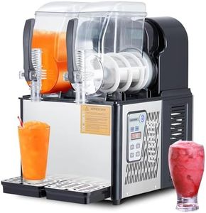 Commercial Slushy Machine, 4Lx2 Double Tank Margarita Machine, Stainless Steel High-Speed Self-Cleaning Frozen Drink Slushie Machine for Bars Restaurants Cafe Home Use