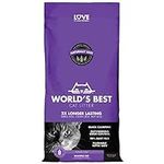 WORLD'S BEST CAT LITTER Multiple Cat Lavender Scented 32-Pounds - Natural Ingredients, Quick Clumping, Flushable, 99% Dust Free & Made in USA - Calming Fragrance & Long-Lasting Odor Control