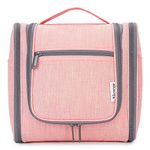 Travel Hanging Toiletry Wash Bag Makeup Cosmetic Organizer for Women (Pink (Large))