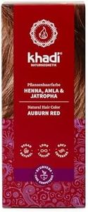 khadi HENNA, AMLA & JATROPHA Plant Hair Colour, Hair Colour, Light Red to Dark Red, Natural Hair Colour, 100% Vegetable, Natural & Vegan, Natural Cosmetics 100 g