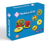 PARV Madhubani Art Kit Tea Coasters with Stand - DIY Indian Art and Craft Kit for Girls 10-15 - Traditional Painting Set - 4 Coasters with Art Supplies