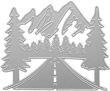 Hying Tree Die Cuts The Way Home Mountains Roads Embossing Stencil Cutting Dies for Card Making Scrapbooking Paper Craft Album Stamps DIY Christmas Décor