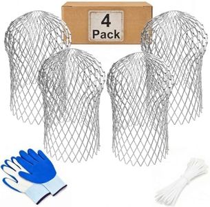 Faysazoy 4 Pack Upgrade Gutter Downspout Guards, Heavy Duty Expandable Aluminum Gutter Filter, Leaf Gutter Downspout Screen for 2-4In Downspout Guard Openings, Stop Clogs from Leaves & Twigs