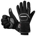 KINGSBOM -40F° Waterproof & Windproof Thermal Gloves - 3M Thinsulate Winter Touch Screen Warm Gloves - for Cycling,Riding,Running,Outdoor Sports - for Women and Men (Black,Large)