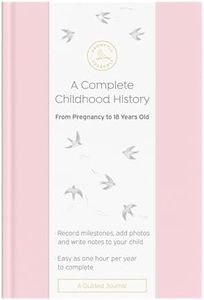 Promptly Journals, A Complete Childhood History: From Pregnancy to 18 Years Old (Blush Pink, Leatherette) | Baby Book and Pregnancy Journal | Baby Memory Book