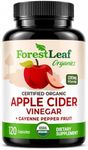 USDA Organic Apple Cider Vinegar Capsules with Mother, 1200 mg | Vegan & Non-GMO | Apple Cider Vinegar Pills with Cayenne Pepper & Ginger Root | 120 Caps