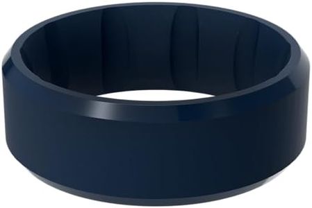 Mens Silicone Wedding Band - Durable Rubber Rings for Comfort Fit, Breathable Black Silicone Ring for Men - Mens Wedding Bands, 11, Silicone, No Gemstone