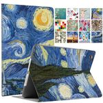 DuraSafe Cases for iPad Mini 6 8.3 Inch 2021 [ Mini 6th Gen ] A2567 A2568 A2569 MK7M3HN/A MLWL3HN/A MK7R3HN/A MK7P3HN/A Printed Folio Smart Protective Sleek & Classic Design Cover - Starry Night