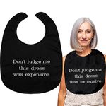 Adult Bibs Gag Gifts for Adults Funny - Large Adult Bibs for Women Washable, Adult Bibs for Eating Men Washable, Adult Bibs for Elderly, 40th 50th 60th Birthday Over the Hill Gag Gifts for Men