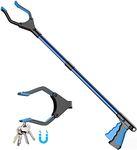 YAUNGEL Grabber Reacher Tool, 81cm/32in Foldable Pickup Tool with Magnetic, Lightweight Aluminum Reaching Aid with Rubber Gripper, Long Arm Extender Gifts for Elderly, Litter Trash Picker, Garden Nabber