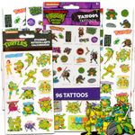 T M N T Teenage Mutant Ninja Turtles Stickers and Tattoos Super Set ~ Bundle with TMNT Stickers, and Tattoos for Kids (Ninja Turtles Party Supplies)