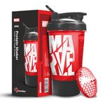 PowerMax Fitness X Marvel Msb-6S Marvel Edition Shaker Bottle, 100% Leakproof Guarantee Sipper Bottle Ideal For Protein,Pre-Workout&Bcaas,Bpa Free Material,Plastic,600 Milliliter, Multicolor