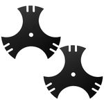 Bularie Edger Blade 781-0748 781-0748-0637 for Craftsman Troy-Bilt MTD Lawn Edger - 3-Side 9" Tri-Star Trencher Blade for B&S Sears McLane Gas Edger,Replace 40-009 490-105-M017 981-0748- 2 PCS