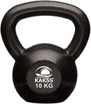 Kakss Solid Cast Iron Kettlebell Weights (Weight:10 Kg, Made in India)., Black