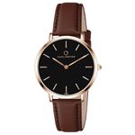 Carlington Iconic Analog Womens Watch with Geniune Leather Strap - CT 2044 Brown