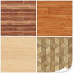 DKDDSSS 4 Sheets Self-Adhesive Flooring for Dollhouse, Dolls House Flooring, Dolls House Accessories, Wood Grain Flooring Décor, for 1:12 Scale Dolls House Flooring