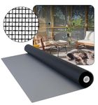 DOCA 96 in x 100 ft Window Screen Mesh - Window Screen Replacement, Fiberglass Mesh Roll for Window, Patio Screen, Porch Screen, or Door - Charcoal