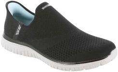 Skechers Women's Virtue-Sleek Sneaker, Black/White=BKW, 10